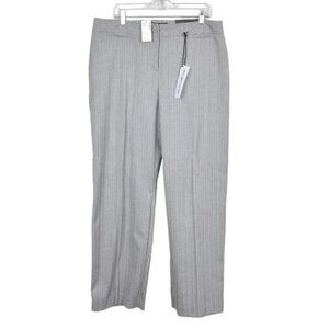 NWT Penningtons Pants Slightly Curvy Fit Gray Straight Leg Size 16